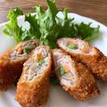 あっちゃんキッチン♪'s cooksnap of when they made 豚肉の野菜巻き巻きフライ★.