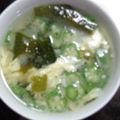miopii's cooksnap of when they made オクラとワカメのかきたま汁.