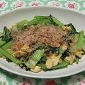 moruchama's cooksnap of when they made 小松菜と卵の炒め物.