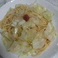 キャンベル菩薩's cooksnap of when they made しらすのパスタ今回は梅シソでサッパリ.