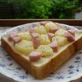 クレイプメートル's cooksnap of when they made 朝食用＊パインのせマヨチーズトースト＊.