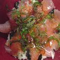 いちご宇治金時's cooksnap of when they made 簡単！まぐろユッケ丼.