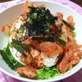あまいこびと's cooksnap of when they made 水菜とキムチとカッテージチーズ.