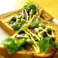 ママdeko's cooksnap of when they made 枝豆の海苔紫蘇わさびトースト　.