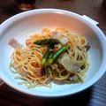 れいにゃんにゃん's cooksnap of when they made 豚バラと長ネギの和風ぺペロンチーノ.