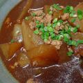 amanusa's cooksnap of when they made こっくり煮物☆大根とひき肉のみそ煮☆.