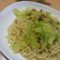 akane0203's cooksnap of when they made キャベツとアンチョビのパスタ.