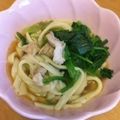 08261010's cooksnap of when they made 鶏肉で鴨南蛮風うどん☆.