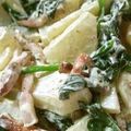 まめきよ's cooksnap of when they made 長芋・ほうれん草・ベーコンのサラダ.