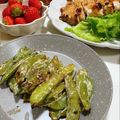 みぃぃちゃま's cooksnap of when they made スナップエンドウのマヨガーリック炒め.