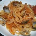 tomorou_e's cooksnap of when they made ボンゴレロッソ☆あさりとトマトのパスタ.