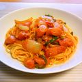 ちっちゃなむーたん's cooksnap of when they made ★　チリ風スパゲッティー　★.