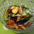 まっこりこりん's cooksnap of when they made もずくときゅうりの梅風味酢の物.