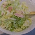ねこぶぅ's cooksnap of when they made グリーンレタス＆キャベツ＆ハムのサラダ☆.