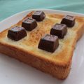 doiko's cooksnap of when they made 娘が作る♪焼きチョコトースト☆.