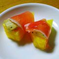 Ｍizuki's cooksnap of when they made クリームチーズとパインの生ハム巻き.