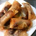 季節外れ's cooksnap of when they made Ф　バナナと餡子のおやつ春巻き　Ф.