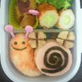 mama0808's cooksnap of when they made かたつむり弁当【キャラ弁】.