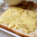 虹色の猫。's cooksnap of when they made オリーブオイルのチーズトースト.