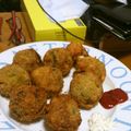 kentohira's cooksnap of when they made チーズinカボチャコロッケ.