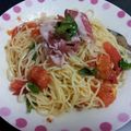 ピチョパン屋さん's cooksnap of when they made ☆トマトの香味パスタ(温・冷お好みで)☆.
