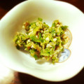 Mawaru7's cooksnap of when they made おくらとミョウガのゴマおかか和え.