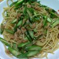 ponyo111's cooksnap of when they made 超簡単★アスパラツナパスタ.