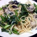 emui's cooksnap of when they made 極旨パスタ～牡蠣と春菊を味わう.