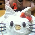 ケロ母ちゃん's cooksnap of when they made キティちゃんのドームケーキ.