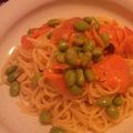 やじさく's cooksnap of when they made 枝豆とスモークサーモンの冷製パスタ.