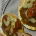 かぢゅ♥'s cooksnap of when they made 餃子の皮でカレーピザ.