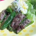 こめはむ's cooksnap of when they made ふわふわピーマンの肉詰め.