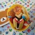sango1228's cooksnap of when they made キャラ弁☆仮面ライダーキバおにぎり！.