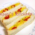 papikun's cooksnap of when they made ✿かぼちゃとトマトのサンドイッチ✿.