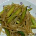 shoppi's cooksnap of when they made アスパラともやし炒め.