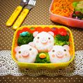 aki★mama's cooksnap of when they made キャラ弁♡簡単ぶたさん弁当.
