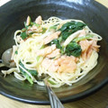 asa3na's cooksnap of when they made ｽﾓｰｸｻｰﾓﾝとほうれん草のﾊﾟｽﾀ.