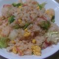 my30's cooksnap of when they made 簡単☆紅しょうが＆鮭フレークのチャーハン.