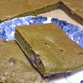 miyan's kitchen's cooksnap of when they made ヘルシーお豆腐のモチモチ緑茶甘納豆ケーキ.