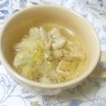 あみ風ママ's cooksnap of when they made 捨てないで！鶏皮でキャベツスープ.