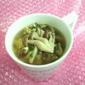 みなみんくっきんぐ's cooksnap of when they made ニラとブナシメジのかき玉汁.