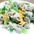 VITTON's cooksnap of when they made 豚肉とニンニクの芽の塩だれ炒め.