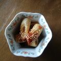 yaobikuni's cooksnap of when they made もう一品♪ゴマが香ばしいちくわの甘辛炒め.