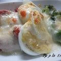 竜の湯's cooksnap of when they made ゆで卵のカレーマヨチーズ焼き.