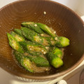 mmtaeyeon's cooksnap of when they made おくらの胡麻和え.