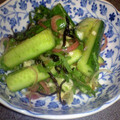 nekojaran's cooksnap of when they made 胡瓜と茗荷の塩昆布和え.
