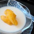 白玉季菜粉's cooksnap of when they made 杏仁プリンと桃のデザート.