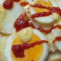 MARYCO's cooksnap of when they made 朝食に☆ゆで卵の玉葱とろ〜りトースト♪.