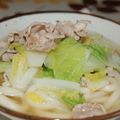 オドリハゼ's cooksnap of when they made 今日の１人ﾗﾝﾁ♪うまうま白菜豚肉うどん.