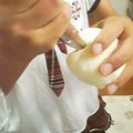 トマト姫♡'s cooksnap of when they made 中身た～っぷり♡クリームパンにする方法.